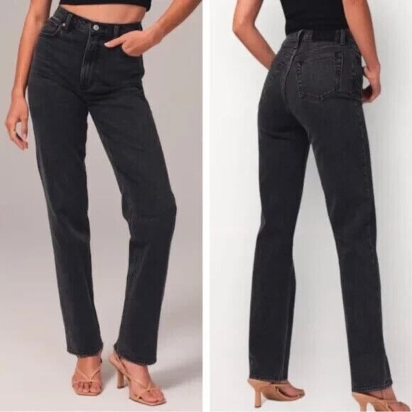 Abercrombie & Fitch Denim - Abercrombie & Fitch The 90s Straight Ultra High Rise Jeans 27 / 4L Tall